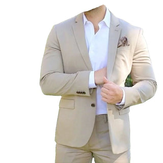 2 Pieces Mens Suits Business 2023 Slim Fit New Design Classic Male Suits Plus Size Man Set (Blazer+Pants)