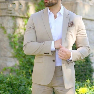 2 Pieces Mens Suits Business 2023 Slim Fit New Design Classic Male Suits Plus Size Man Set (Blazer+Pants)