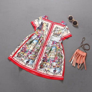 2024 European Style Kids Princess Dresses Teenage Girls Clothing Robe Enfant Fille Child Summer Vestido Party Girls Dresses