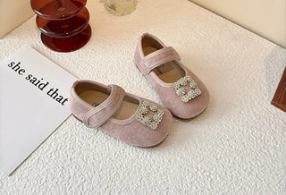 Children Elegant Shoes for Girls 2025 Spring New Fashion French Style Soft Anti-slippery Versatile Chic Wedding Princess Shoes