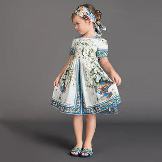 2024 European Style Kids Princess Dresses Teenage Girls Clothing Robe Enfant Fille Child Summer Vestido Party Girls Dresses