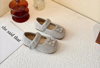 Children Elegant Shoes for Girls 2025 Spring New Fashion French Style Soft Anti-slippery Versatile Chic Wedding Princess Shoes