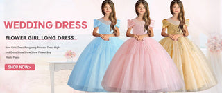 2024 New 4-12 Year Old Robe Princess Dress Flower Girl Wedding Dress Fashionable Party Dress Lace Mesh Elegant Girls' Clothing