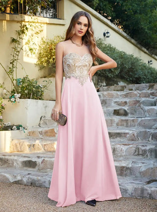 Misshow Chic Black Long Evening Dresses with Floral Appliqués Illusion Neck A Line Chiffon Maxi Gowns Prom Party Robe de Soiree
