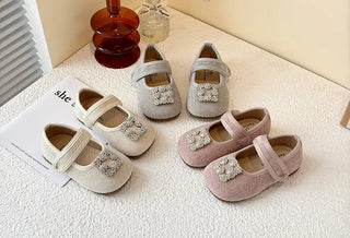 Children Elegant Shoes for Girls 2025 Spring New Fashion French Style Soft Anti-slippery Versatile Chic Wedding Princess Shoes