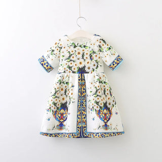 2024 European Style Kids Princess Dresses Teenage Girls Clothing Robe Enfant Fille Child Summer Vestido Party Girls Dresses