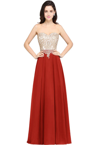 Misshow Chic Black Long Evening Dresses with Floral Appliqués Illusion Neck A Line Chiffon Maxi Gowns Prom Party Robe de Soiree