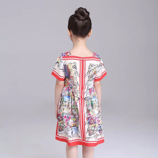 2024 European Style Kids Princess Dresses Teenage Girls Clothing Robe Enfant Fille Child Summer Vestido Party Girls Dresses
