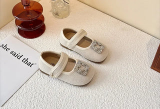 Children Elegant Shoes for Girls 2025 Spring New Fashion French Style Soft Anti-slippery Versatile Chic Wedding Princess Shoes
