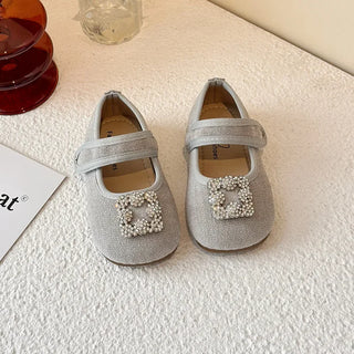 Children Elegant Shoes for Girls 2025 Spring New Fashion French Style Soft Anti-slippery Versatile Chic Wedding Princess Shoes