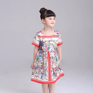 2024 European Style Kids Princess Dresses Teenage Girls Clothing Robe Enfant Fille Child Summer Vestido Party Girls Dresses