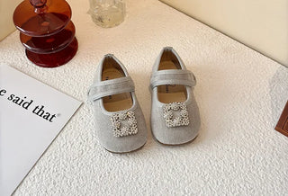 Children Elegant Shoes for Girls 2025 Spring New Fashion French Style Soft Anti-slippery Versatile Chic Wedding Princess Shoes