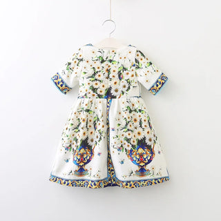 2024 European Style Kids Princess Dresses Teenage Girls Clothing Robe Enfant Fille Child Summer Vestido Party Girls Dresses