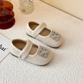 Children Elegant Shoes for Girls 2025 Spring New Fashion French Style Soft Anti-slippery Versatile Chic Wedding Princess Shoes