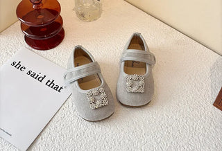 Children Elegant Shoes for Girls 2025 Spring New Fashion French Style Soft Anti-slippery Versatile Chic Wedding Princess Shoes