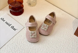 Children Elegant Shoes for Girls 2025 Spring New Fashion French Style Soft Anti-slippery Versatile Chic Wedding Princess Shoes