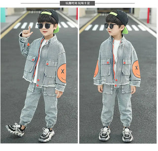Boys Clothing Set Children Clothing Sets Kids Clothes Boy Suits For Boys Clothes Spring Autumn Kids demin Tracksuit 3-13 years