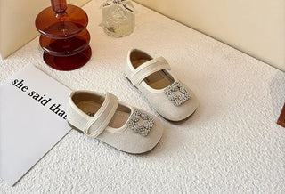 Children Elegant Shoes for Girls 2025 Spring New Fashion French Style Soft Anti-slippery Versatile Chic Wedding Princess Shoes