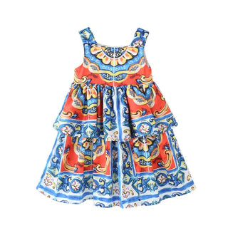 2024 European Style Kids Princess Dresses Teenage Girls Clothing Robe Enfant Fille Child Summer Vestido Party Girls Dresses