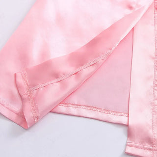 Children Boys Girls Bathrobe Pink Satin Silk Kids Robes Summer Sleepwear Children's Bath Towel Robe Wedding Spa Party Birthday