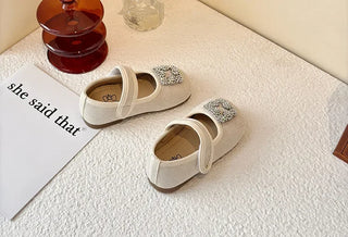 Children Elegant Shoes for Girls 2025 Spring New Fashion French Style Soft Anti-slippery Versatile Chic Wedding Princess Shoes