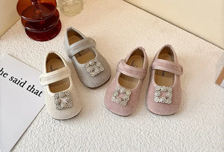 Children Elegant Shoes for Girls 2025 Spring New Fashion French Style Soft Anti-slippery Versatile Chic Wedding Princess Shoes