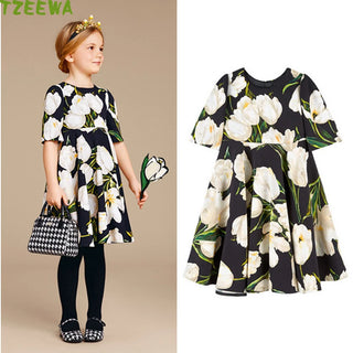 2024 European Style Kids Princess Dresses Teenage Girls Clothing Robe Enfant Fille Child Summer Vestido Party Girls Dresses